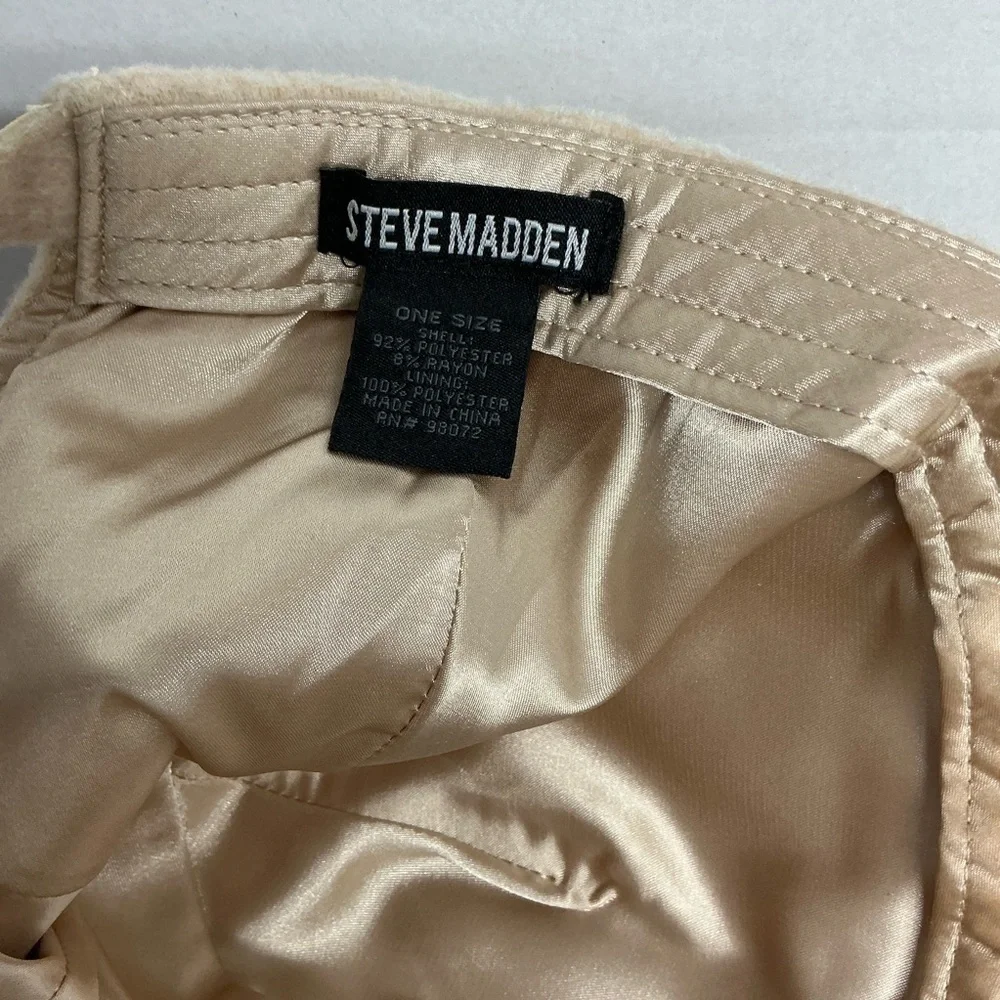 Steve Madden Women's Solid Brushed Baseball Cap in Tan